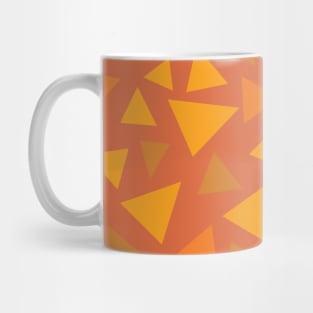 Grass Pattern - Red Autumnal Triangles Mug